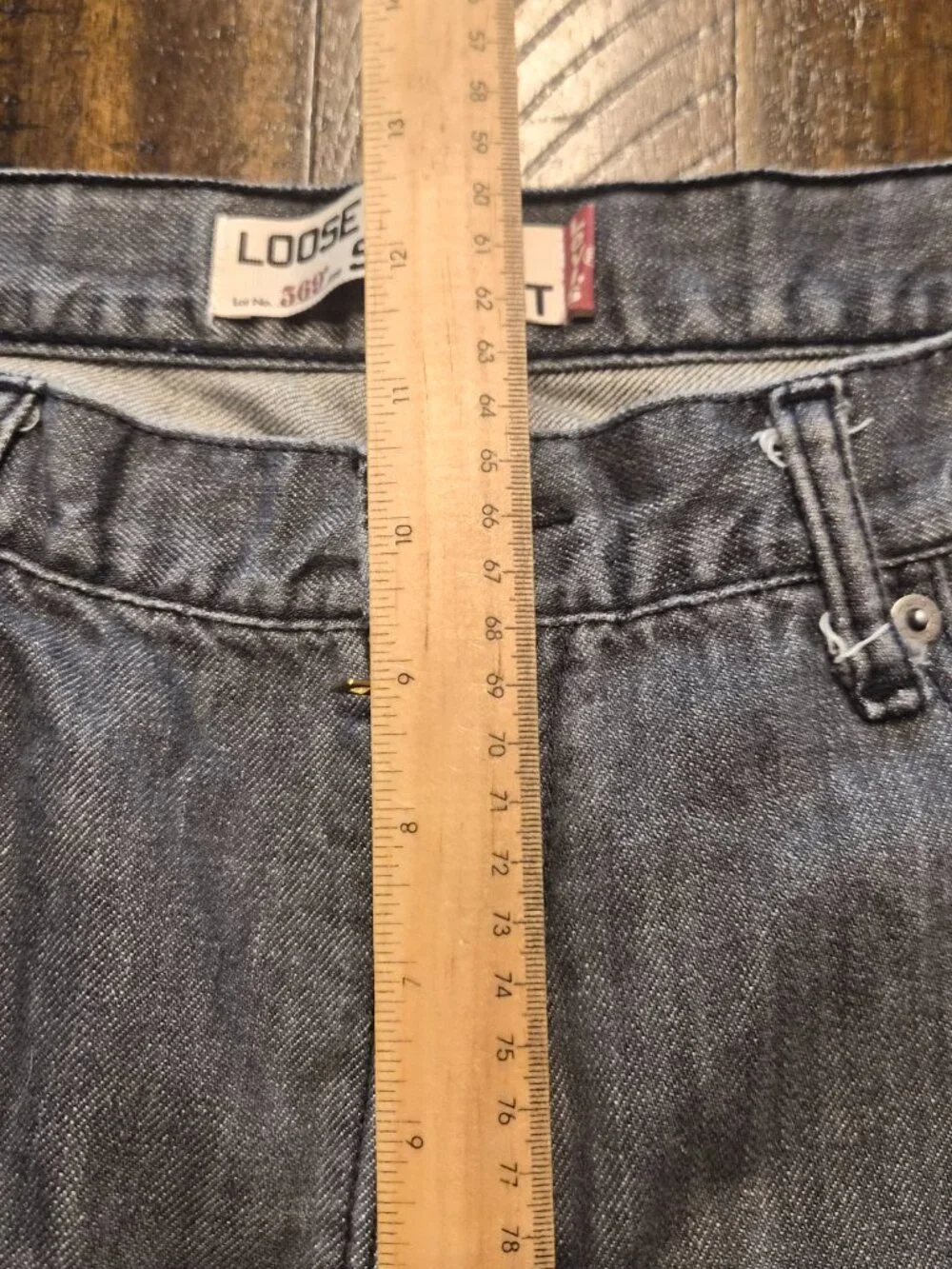 Vintage Y2K Levis 569 Loose Straight Jeans 36X28 Baggy Faded Denim HEMMED G767